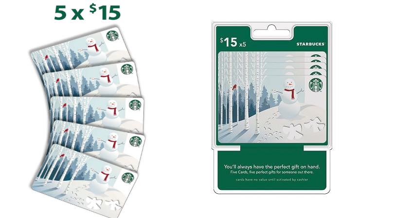 DEAL ALERT: Starbucks Gift Cards (5)