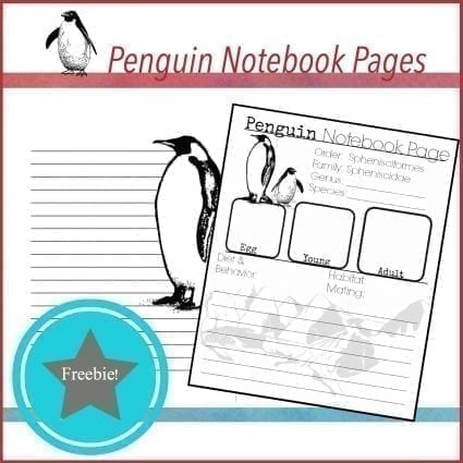 Free Penguin Notebook Pages