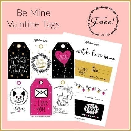 Be Mine Valentine tags