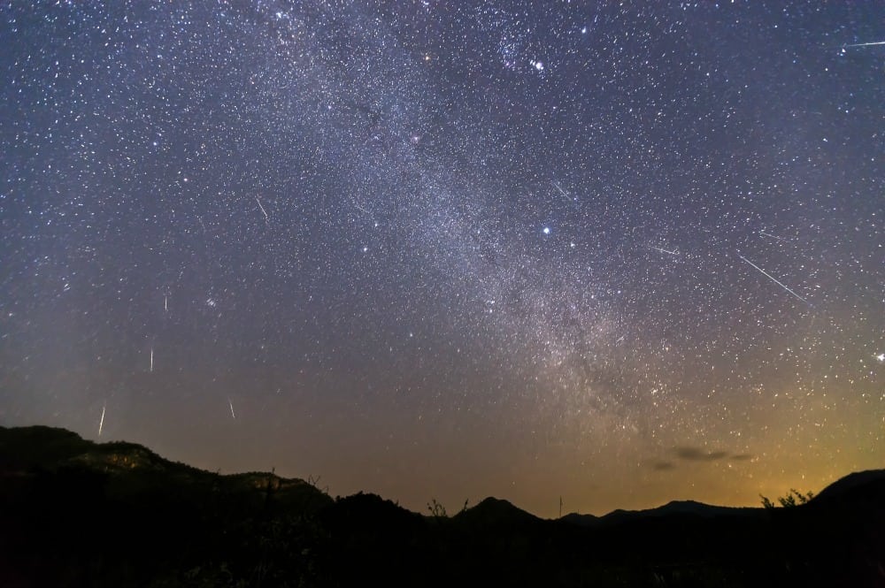 Perseid Meteor Shower in Mid August