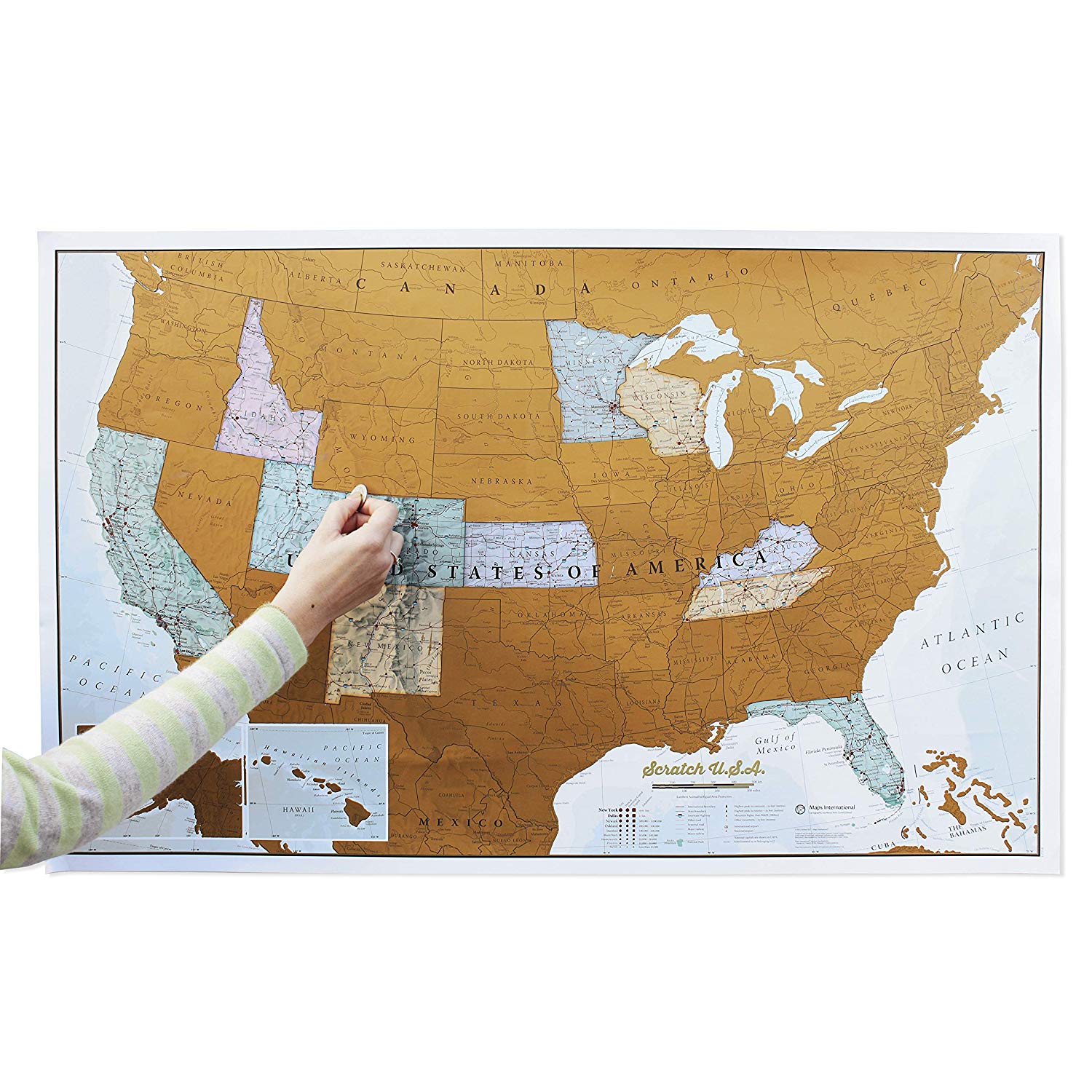 Studying or Traveling the US – Scratch Off  Map 26% off!