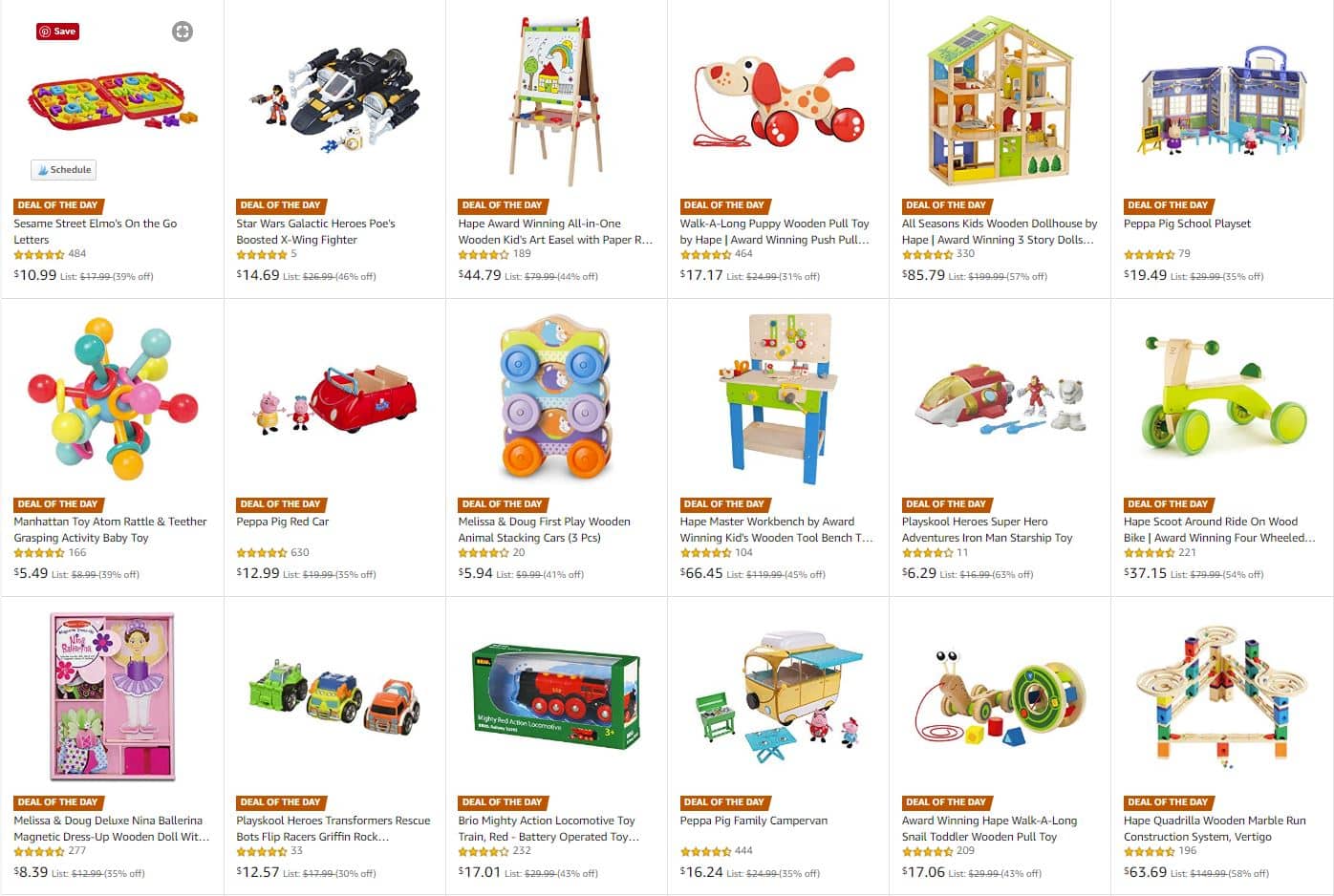 DEAL ALERT: DEAL of the DAY! Preschool by Hape, Melissa & Doug up to 57% off!