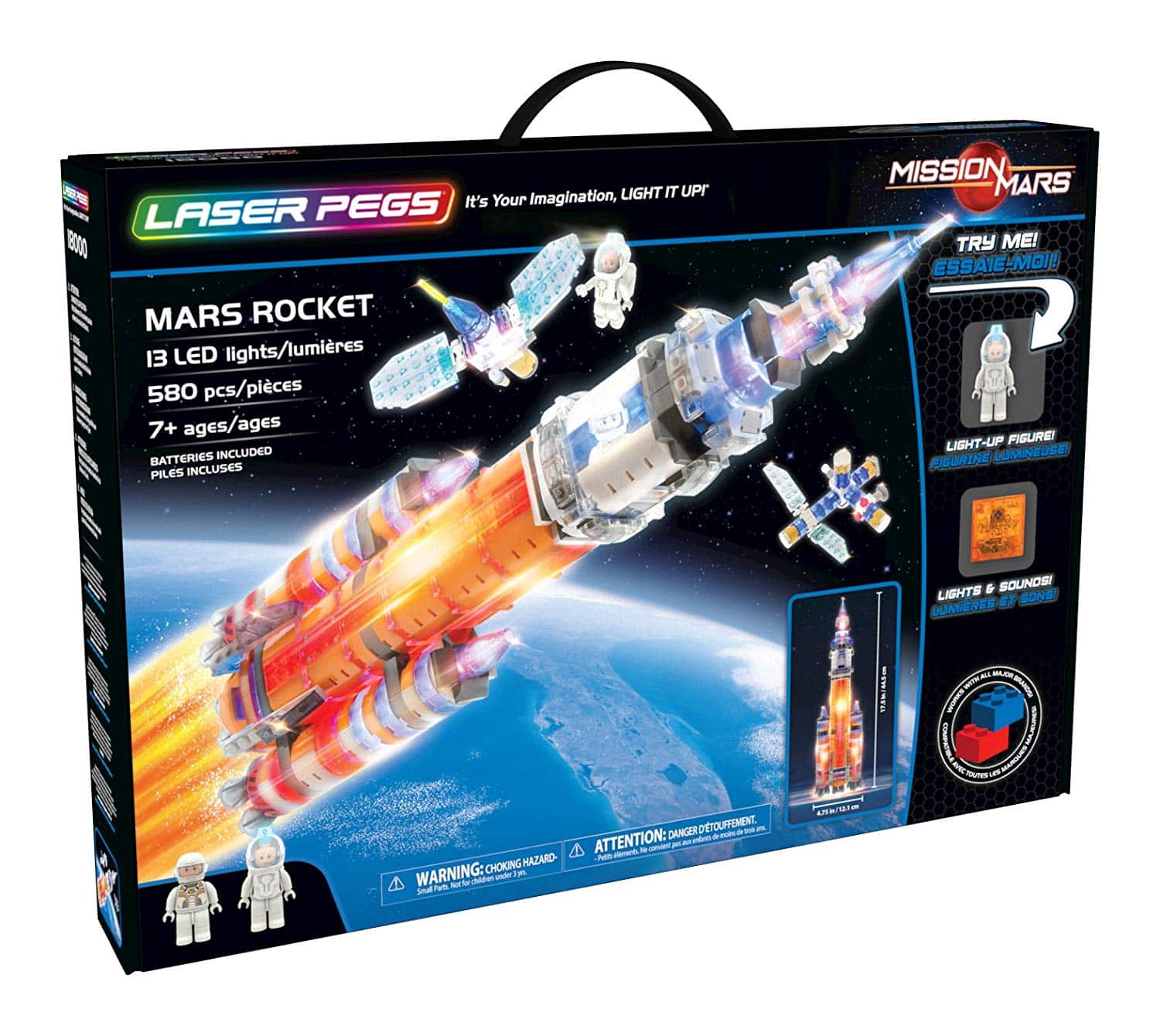 DEAL ALERT: Laser Pegs Mars Rocket Light-Up Building Block Playset 40% off!