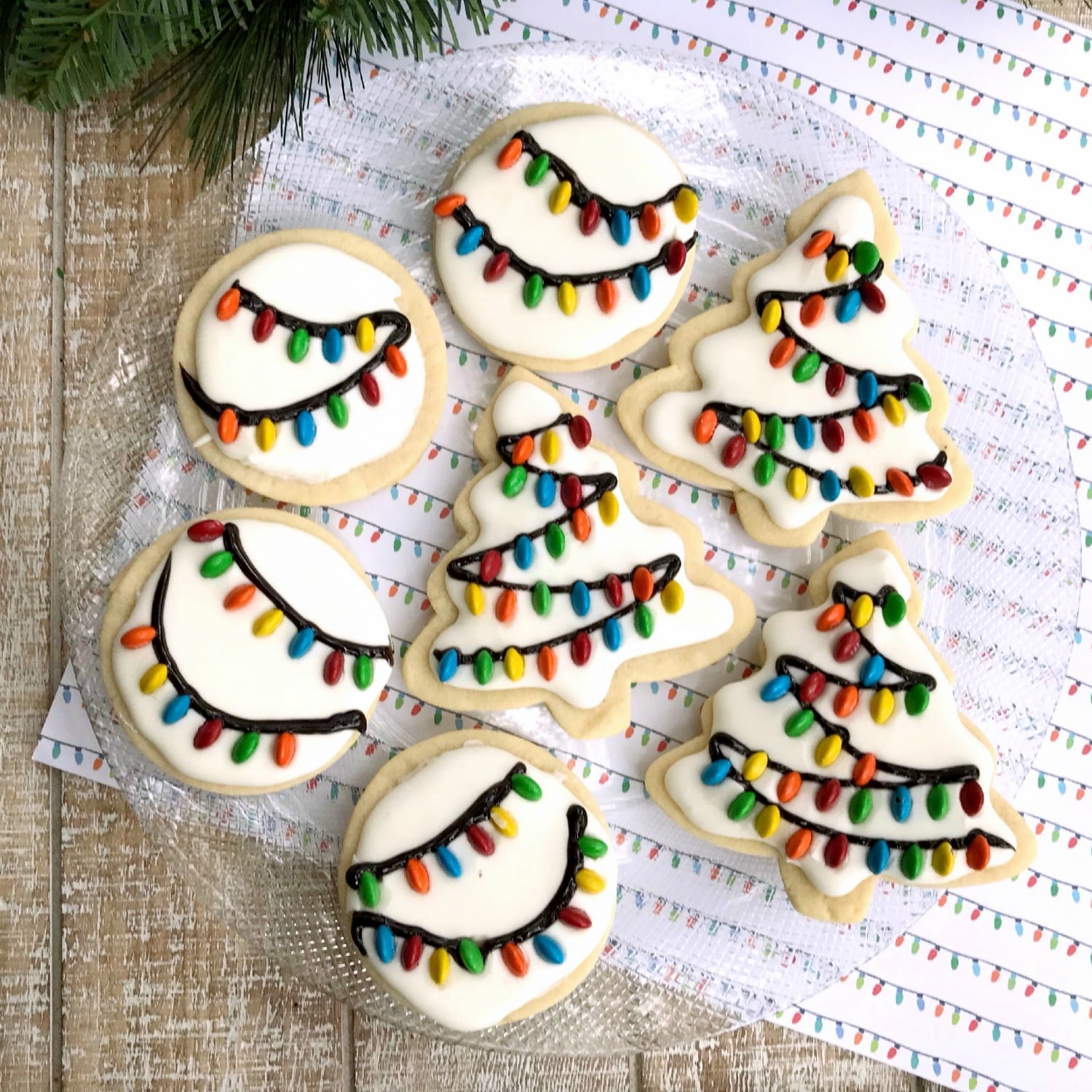Santa’s Favorite Cookies – Christmas Lights Sugar Cookies