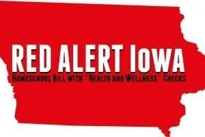 shape of the state of iowa with Red Alert for homeschoolers