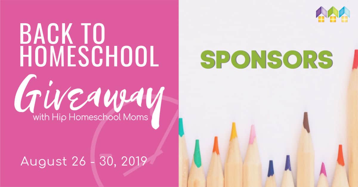 2019 Back to Homeschool Giveaway Sponsors and Coupon Codes