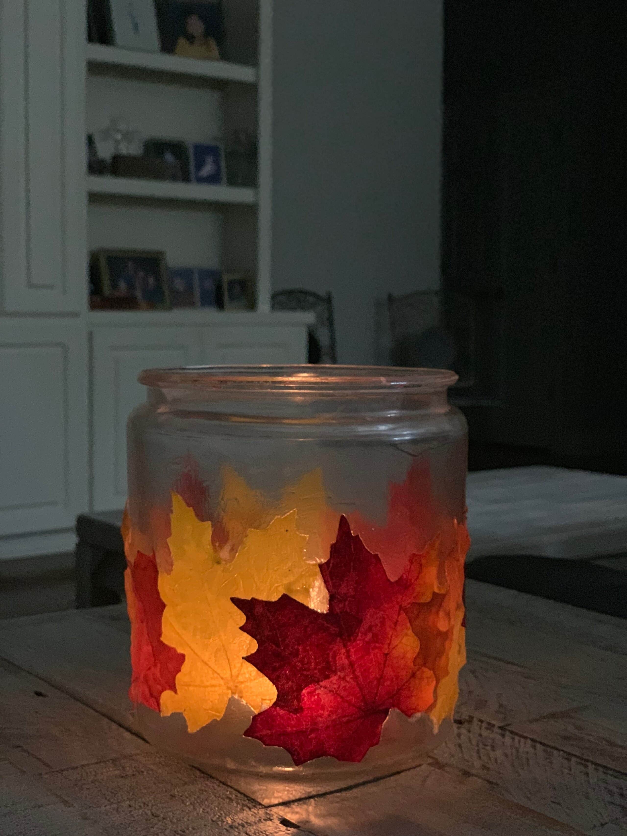 directions for making a fall lantern