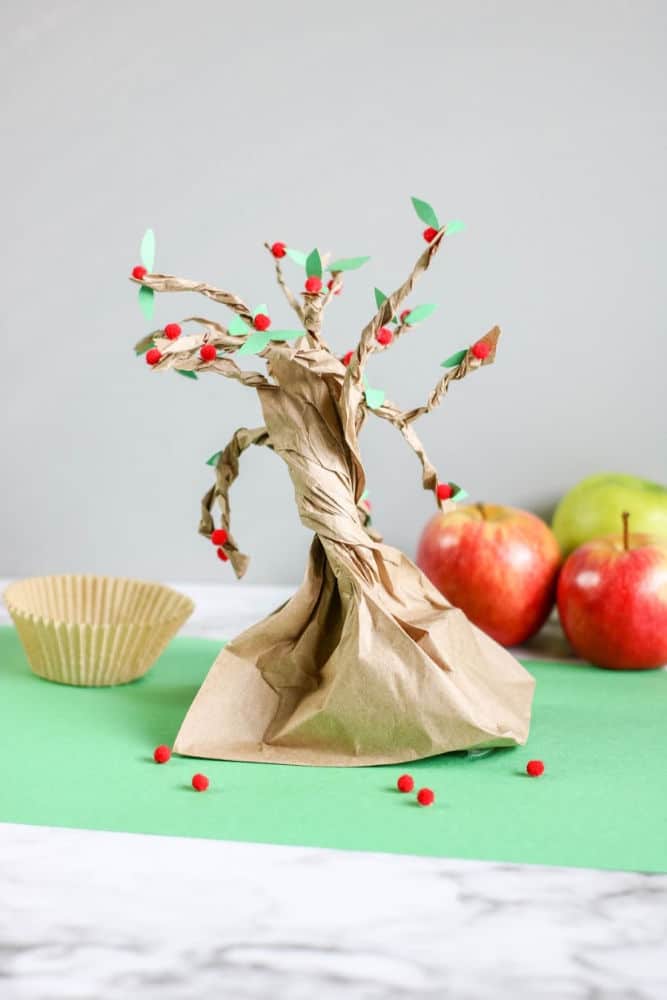 Fun Apple Tree Paper Bag Craft
