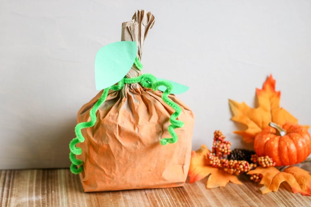 pumpkin paper bag art