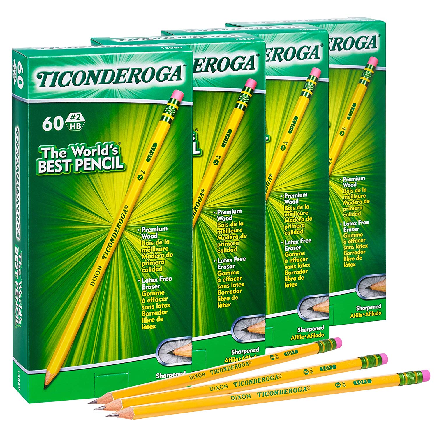 DEAL ALERT: Ticonderoga Wood-Cased Graphite Pencils, Number 2 HB Soft, Pre-Sharpened 45% off!!