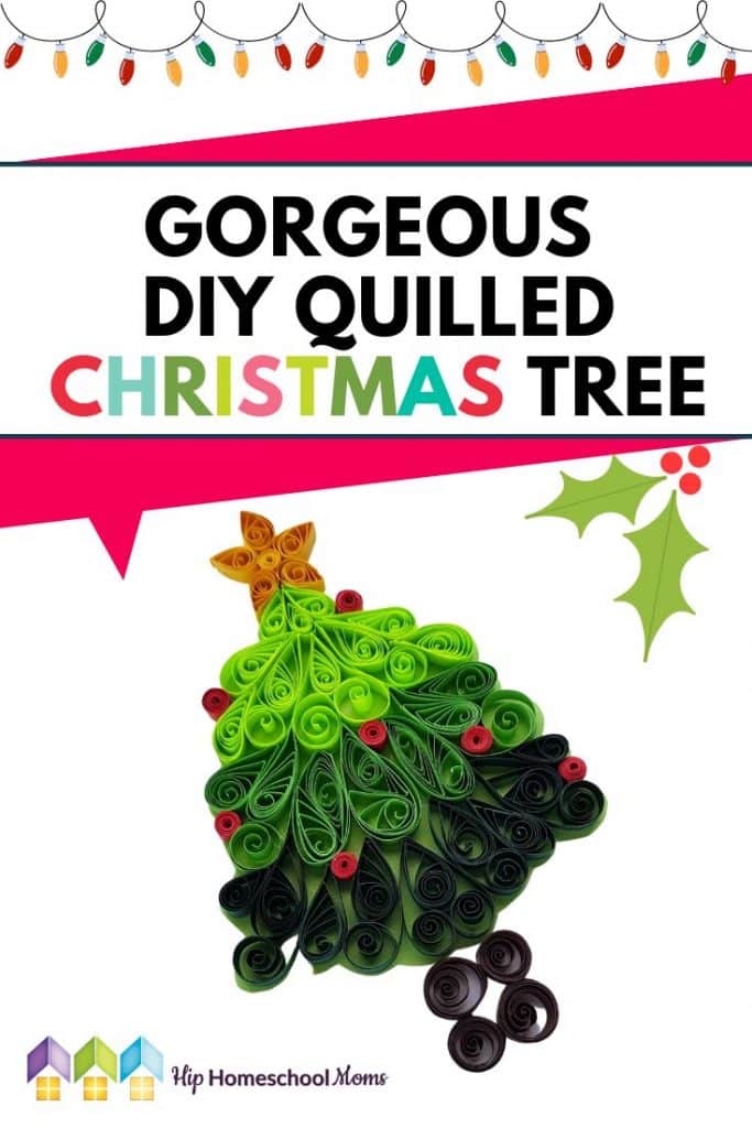 With this DIY Quilled Christmas Tree, you and your children will create gorgeous paper trees to spruce up your home or give away for Christmas!