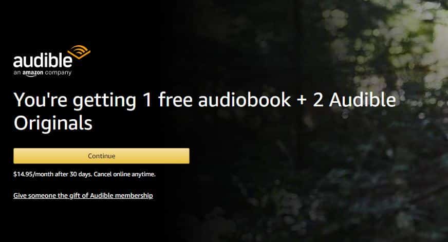 DEAL ALERT: 1 free audiobook + 2 Audible Originals