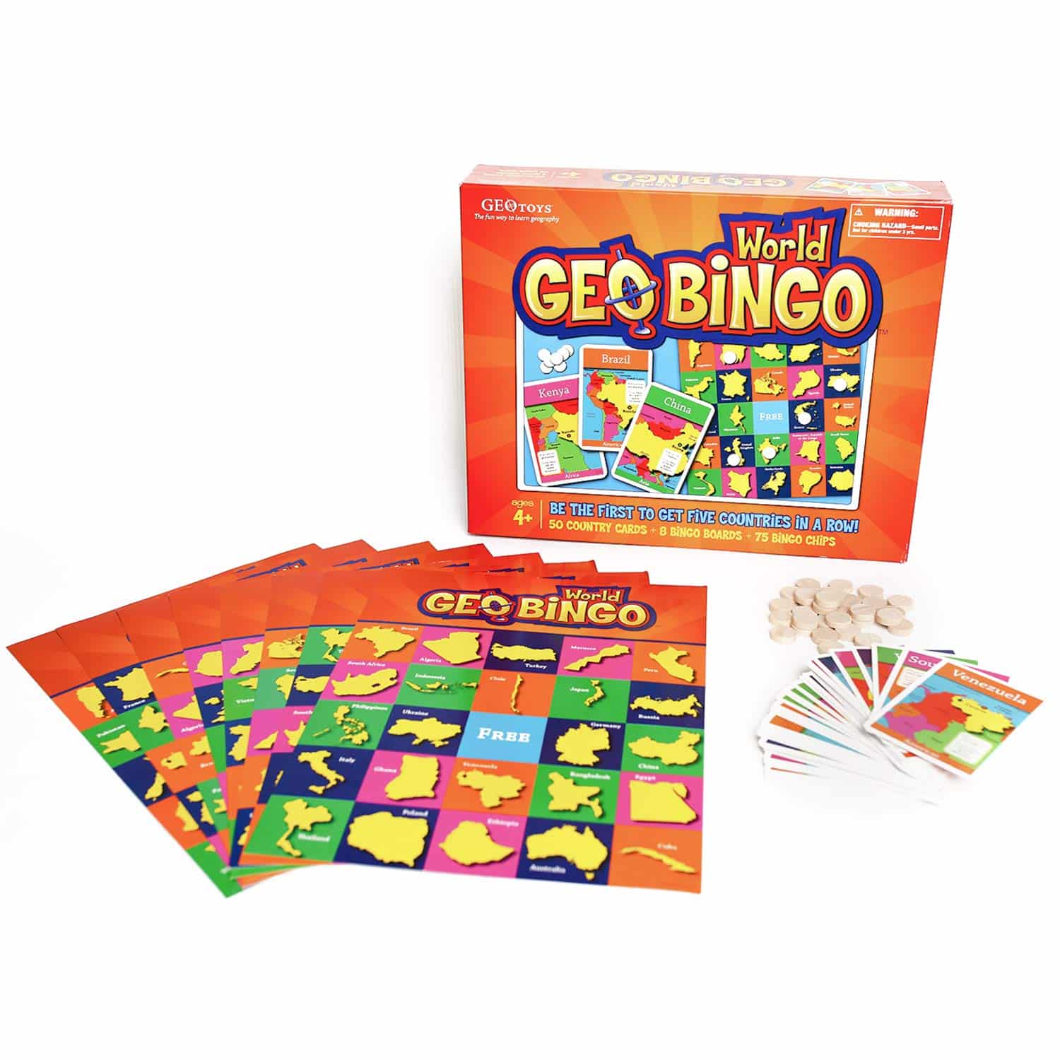 LIGHTNING DEAL ALERT! Make Learning Fun!  Geography Bingo Game- 42% off