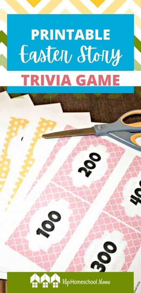 One way I like to really get the kids to dig into the Easter story is to play an Easter story trivia game #Easter #Printable #Homeschool