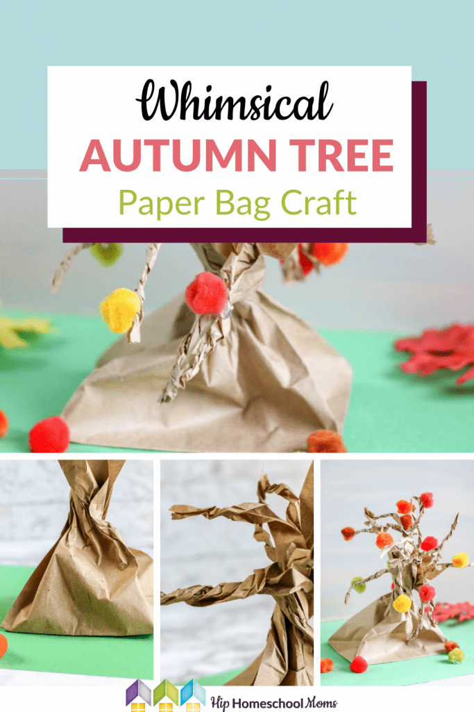This whimsical autumn tree craft is easy enough for all ages! Use paper bags to create this fun and festive fall craft.