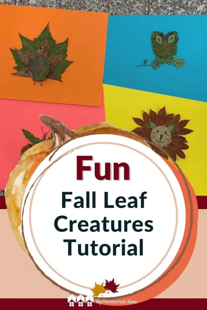 This fun fall leaf creatures tutorial is great way for kids of all ages to to activate their imaginations! It's easy to make with supplies you probably already have in your house (or in your yard!).