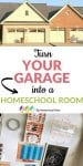If you're dreaming of having your own dedicated homeschool room but don't have an extra room in your house, this article shares some easy and inexpensive tips and ideas for turning your garage into a homeschool room!