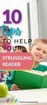 Do you have a struggling reader? Whether you're teaching a young child to read or helping a middle-schooler (or even a high-schooler) who has reading difficulties, it can be very stressful for both mom/teacher and child/student to deal with reading problems. However, don't give up! There are things you can do to help lessen the stress and to help your struggling reader.
