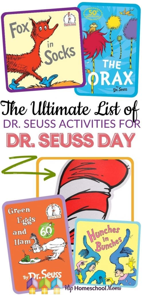 Dr. Seuss Day is March 2! Here is a huge list of ideas for crafts, food, and fun as you celebrate this beloved author and his stories!
