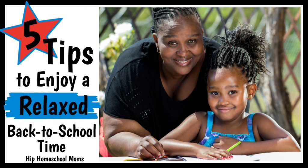 mom and daughter enjoying back-to-homeschool time