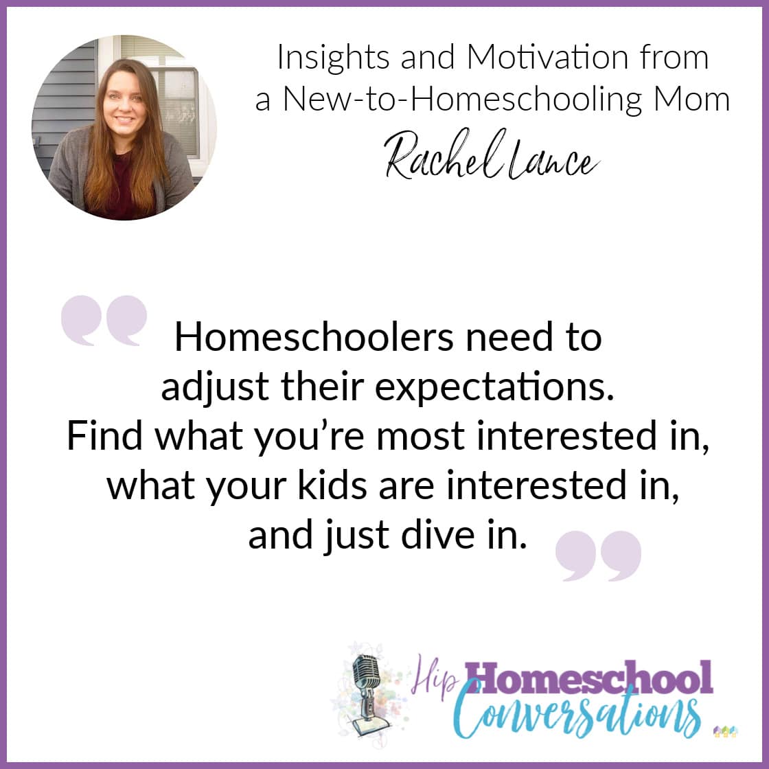 Join us as we interview Rachel Lance, a mom of two who was thrown into homeschooling during a pandemic while working full time and obtaining a graduate degree. #homeschool #hiphomeschoolmoms