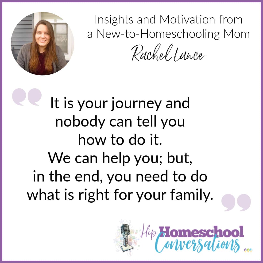 Join us as we interview Rachel Lance, a mom of two who was thrown into homeschooling during a pandemic while working full time and obtaining a graduate degree. #homeschool #hiphomeschoolmoms