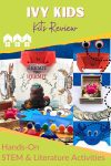 Ivy Kids Kit Review a hands-on STEM and literature subscription box your kids will love. Quality reading book inside each kit, along with all the supplies you need. Read our review of Ivey Kids to see how you can easily add it to your homeschool. #Literature #STEMActivity #STEM