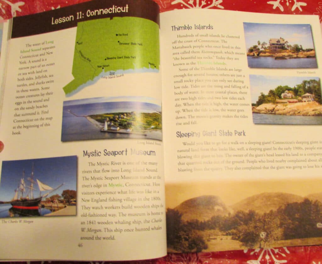 US Geography by Notgrass 2, page spread from Chapter 11