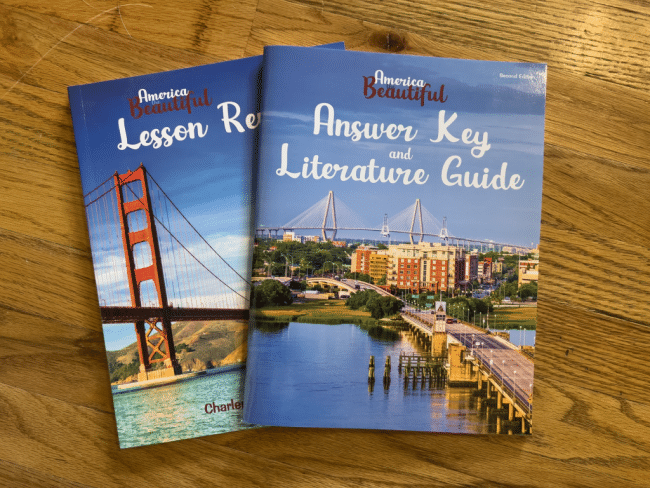 Notgrass History America the Beautiful - Lesson Review book and Answer Key and Literature Guide book